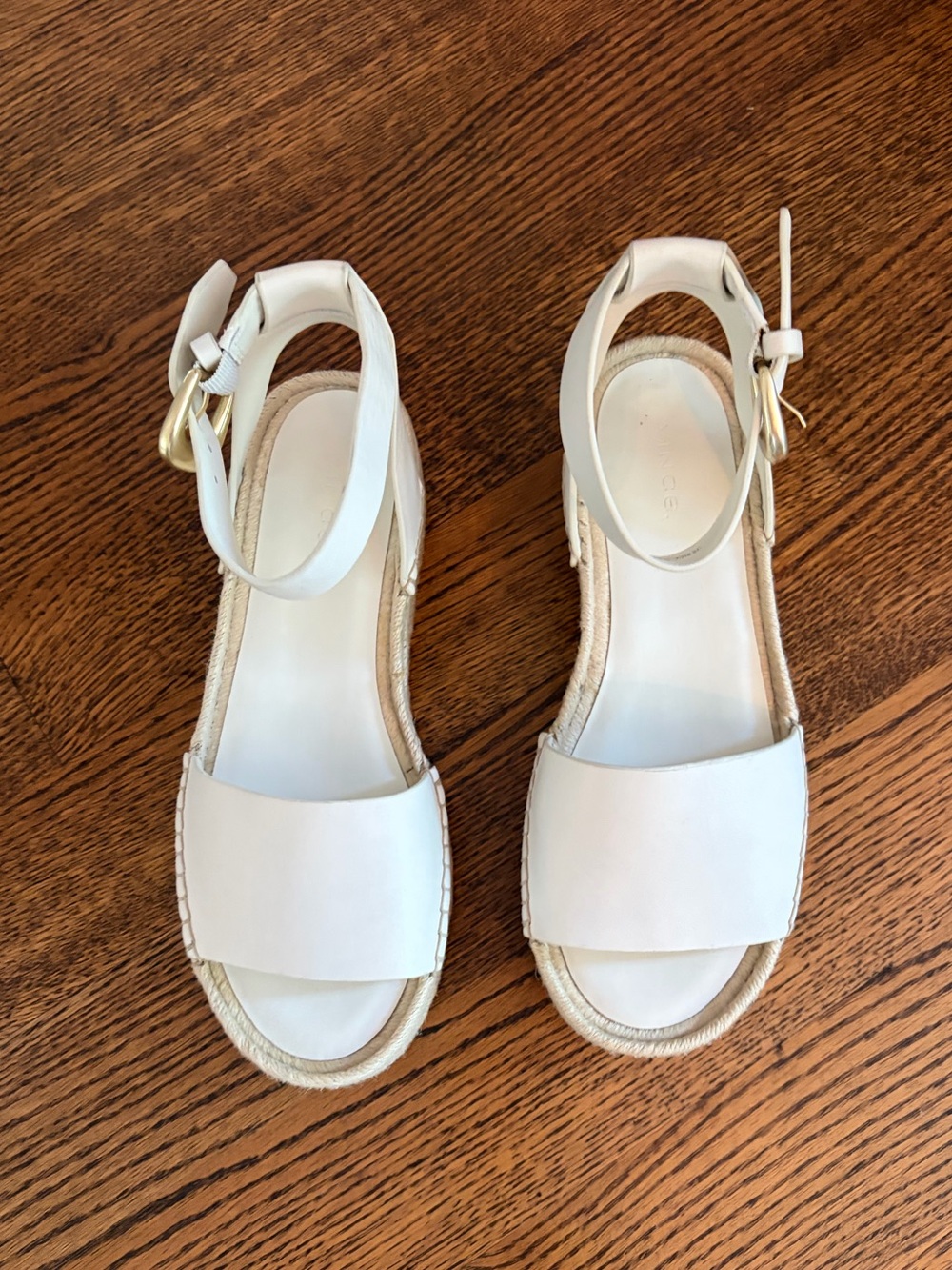 Vince 8.5 Belisa‎ Square Toe Espadrille Platform Sandals - Cream